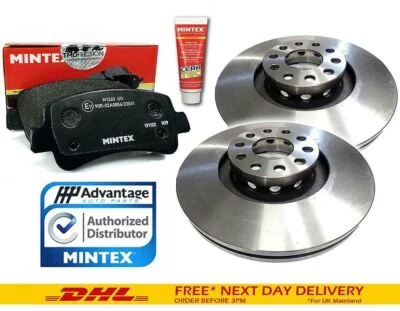 Fits Jaguar X-type Brake Set Genuine Mintex Front Discs And Pads New 2000-2009 - Image 1 of 4