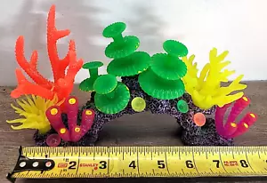 Silicone Glowing Underwater Coral Fish Tank Aquarium Coral Decor 8” X 5” - Picture 1 of 7