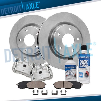 Front Disc Rotors Calipers Ceramic Brake Pads for 2007 - 2009 2010 Nissan Altima - Image 1 of 4
