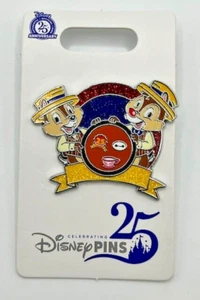 Disney Celebrating 25 years 25th anniversary Chip & Dale single carded pin - Picture 1 of 4