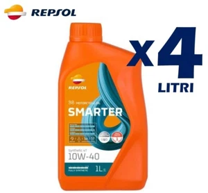 OLIO MOTORE REPSOL SMARTER SYNTHETIC 4 TEMPI 10W-40 4 LITRI SINTETICO MOTO SPORT - Foto 1 di 7