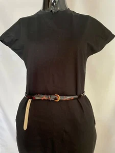 EUC UNIQLO Black Jersey Midi Dress LBD 100% Cotton Size XS Pockets Spotless - Picture 1 of 7