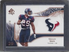 GLOVER QUIN 2009 SP AUTHENTIC BRONZE ROOKIE AUTHENTICS TEXANS RC #D 19/150