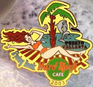 Hard Rock Cafe PUERTO VALLARTA 2003 SPRING BREAK PIN Sexy Bikini Girl PIN #17255 - Picture 1 of 1