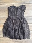 Express Black Lace Strapless Dress. Sweetheart Neckline w/ Pleated Stitching 12