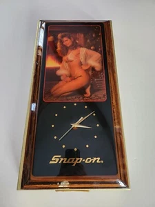 VTG SNAP ON Tools Lingerie Pinup Girl Wall Clock Christmas Jebco Donna W/ Box - Picture 1 of 10