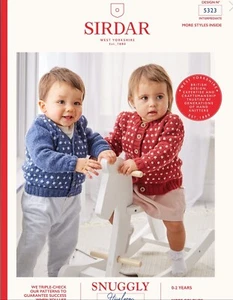 SIRDAR Snuggly Heirloom cardigans 0 - 2yrs unisex baby wool knit pattern yarn - Picture 1 of 1