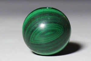 Netsuke Inro Ojime Sagemono Meiji Era Japanese Antique Malachite Cord-tied Ball - Picture 1 of 4