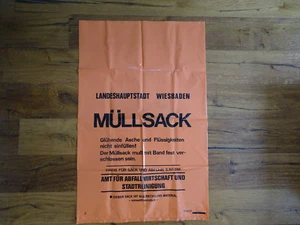 Mülltsack Mülltüte Abfallsack erste Generation Landeshauptstadt Wiesbaden NEU - Picture 1 of 4