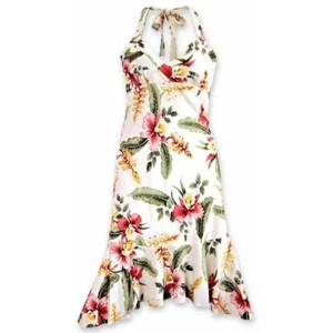 NWT Two Palms Cloud Akua Hawaiian Halter Dress XXL Halter Midi - Picture 1 of 7