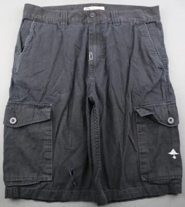 Men's LRG Classic C47 Fit Ripstop Cargo Shorts Black Cotton Size 34 - Picture 1 of 12