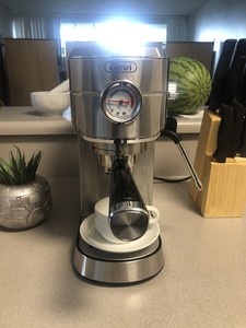 Silver 20 Bar Professional Espresso Machine, Stainless Steel, Coffee Maker