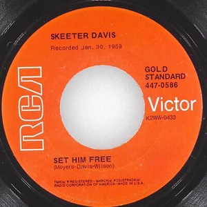 SKEETER DAVIS SISTERS Set Him Free / I Forgot More Than RCA VICTOR 447-0586 VG+ - Picture 1 of 4