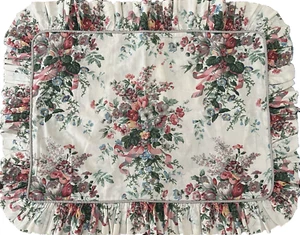 Vtg Croscill Floral English Garden Ruffled Standard Pillow Sham - Picture 1 of 4