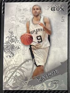 2007-08 Topps Luxury Box Basketball Tony Parker Platinum 5/9 #9 SA Spurs! RARE!