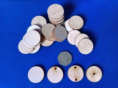 30mm/3cm PLY Wood CIRCLE Craft Shapes Wood DIY Decoration Disc Blanks - Image 1 of 4