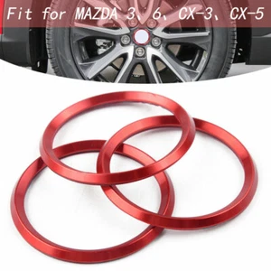 Borde de anillo de cubo central de rueda de aluminio rojo 57 mm nuevo para Mazda 3,6 CX-3 CX-5 4x - Imagen 1 de 5