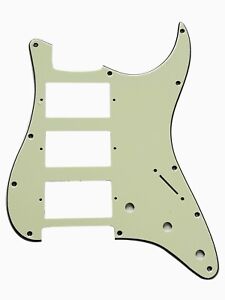 New 3 Ply Guitar Pickguard Fits Fender US HHH Stratocaster Style,Vintage Green