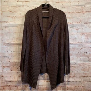 Open Cardigan sz L brown open knit Jason Maxwell - Picture 1 of 7