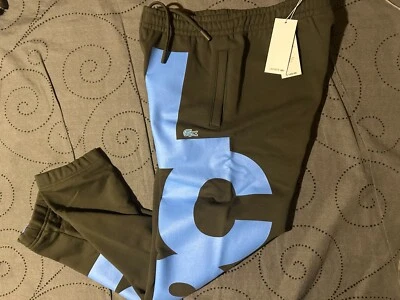 LACOSTE FRENCH SPORTWEAR TAPERED SWEATPANTS JOGGERS SIZE L MEN NWT $140.00 - Image 1 of 4