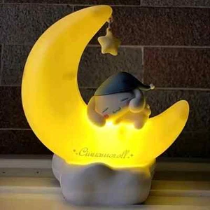 Cinnamoroll Kuromi Cartoon Moon Shape Night Light Desktop Charging Lamp Model  - Picture 1 of 10