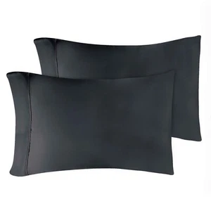 Egyptian Cotton Blend 400 Thread Count Solid Pillowcase Set of 2 - Picture 1 of 83