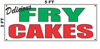 Delicious Fry Cakes Banner Sign NEW 2x5 donuts