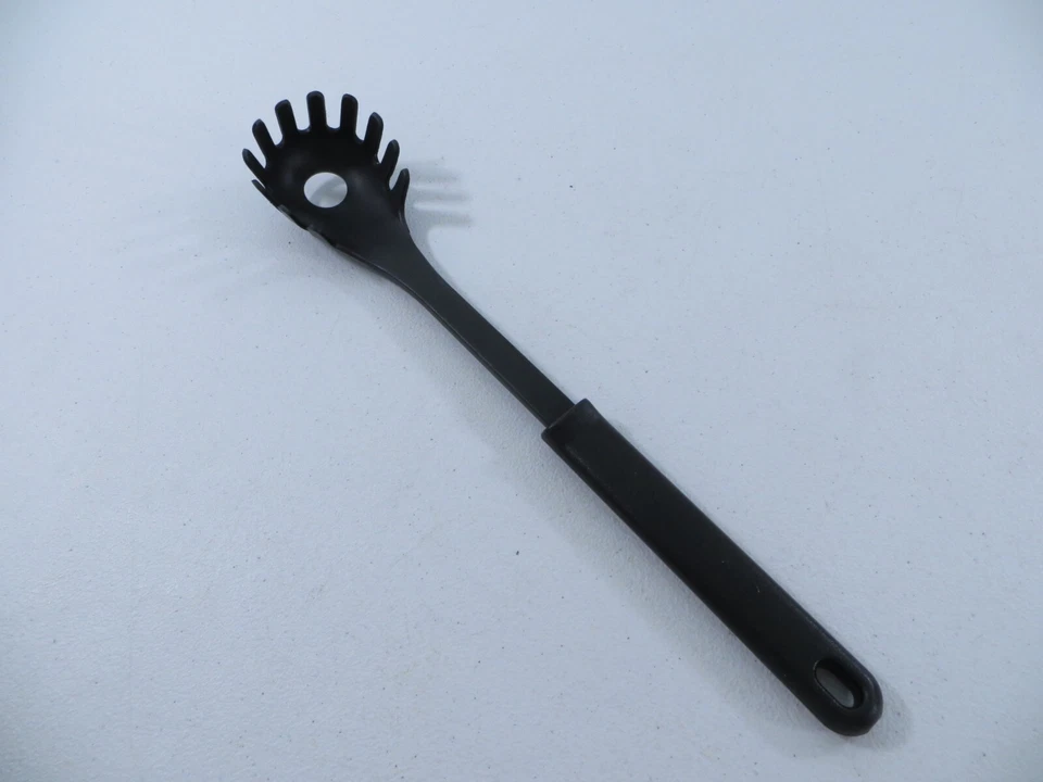 Calphalon 14" Black Nylon Plastic Spaghetti Fork Cooking Serving Spoon - Image 1 of 4