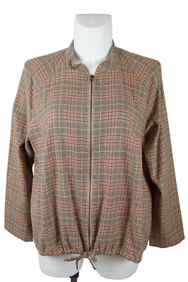 Alba Moda Blouson Damen Größe 48 Braun Beige Orange Jacke Weste Übergangsjacke - Bild 1 von 4