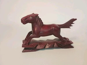 Vintage Carved Wood Horse On Stand - Picture 1 of 8