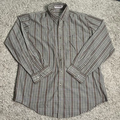 Vintage McGregor Classics Plaid Button Up Shirt Mens Size M Size Dark Gray Green - Image 1 of 4