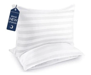 Bed Pillows: Hotel Quality Set of 2 - Down Alternative Microfiber Queen Size - Picture 1 of 7