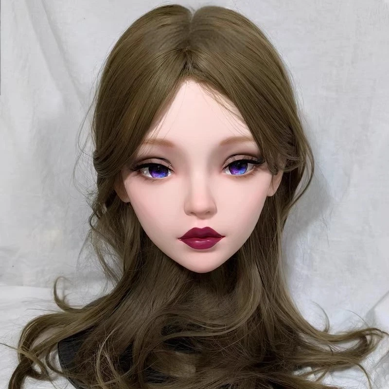 Kigurumi Cosplay Animated Mask Female Crossdresser Head Shell Charming face - Image 1 of 4