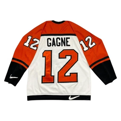 VTG 90s NHL PHILADELPHIA FLYERS NIKE SIMON GAGNE HOCKEY JERSEY MADE IN CANADA M - Image 1 of 4