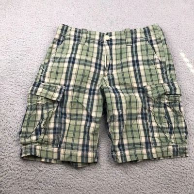 Pantalones Cortos Polo Jeans Co Ralph Lauren De Colección Para Hombres 32 Verde Algodón a Cuadros Carga *Defecto Foto 1 de 4