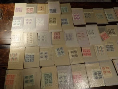 US Stamps Unused....1/2 cent to 50 cents...45 Plate Blocks in new condition - Image 1 of 4