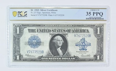 1923 $1 Silver Certificate Fr#237 Large Note Choice VF 35 PPQ PCGS *9530 - Image 1 of 3