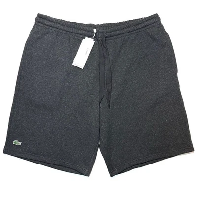 LACOSTE Sport Mens Big and Tall Fleece Sweat Shorts Charcoal Grey (MSRP $80) - Image 1 of 3