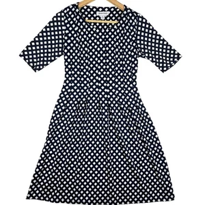 Retro Kleid Shelby & Palmer Damen PS Petite Small blau weiß kariert - Bild 1 von 11