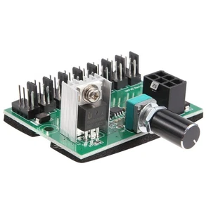 Computer Case 12V Miner Fan Speed Controller 8-Channel Fan Hub PWM High-9074 - Afbeelding 1 van 4