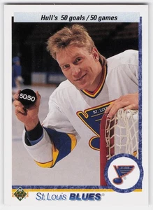 1990-91 Upper Deck French #546b Brett Hull - 50 Buts en 50 Parties - Bild 1 von 2