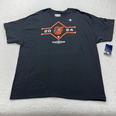 Camiseta negra de postemporada Majestic Baltimore Orioles 2024 2XL Foto 1 de 4