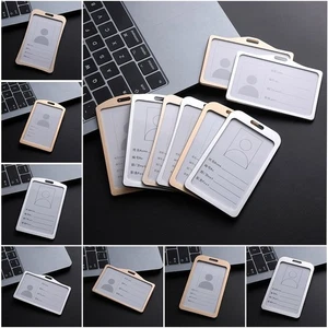 Office School Metal Name Card ID Business Case Work Card Holders Aluminum Alloy - Picture 1 of 12