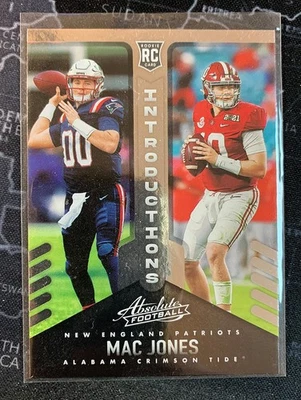 2021 Panini Absolute Football Mac Jones Introductions INT-9 Rookie RC card - Image 1 of 2