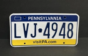 Pennsylvania License Plate — LVJ 4948 VISIT PA.COM — Great Condition !! - Picture 1 of 21