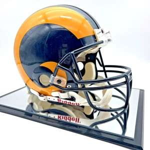Riddell NFL Pro Line Los Angeles Rams Full Size Helmet w/ Display Case - Picture 1 of 22