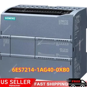 New Siemens 6ES7 214-1AG40-0XB0 SIMATIC S7-1200 CPU 1214C 6ES7214-1AG40-0XB0 - Picture 1 of 5