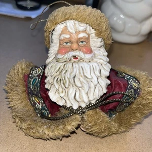 Hängende Weihnachtsmann Büste Ornament - Bild 1 von 6