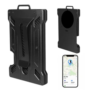 Cartera para Hombres con Chip Airtag, Delgado Portatarjetas de Metal Clip para Dinero para Find My - Imagen 1 de 5