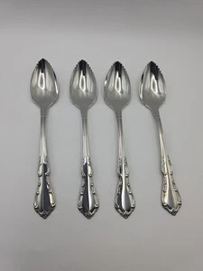 Set 4 cucchiai pompelmo Oneida WHITTIER lucidi Oneidaware posate inox - Foto 1 di 6